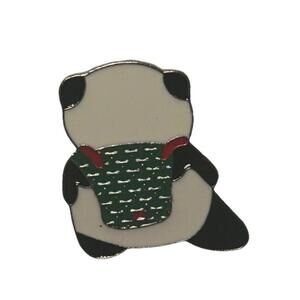 Adorable Panda Pin with Green Backpack​